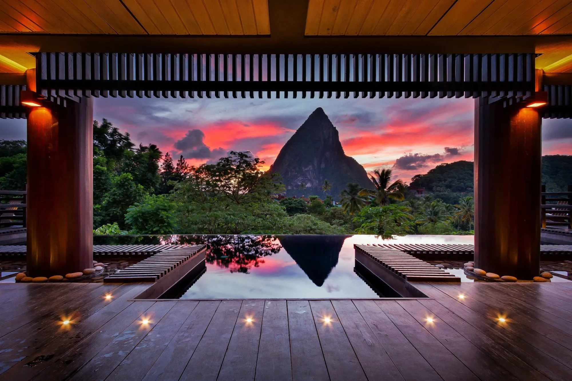 The View from Hotel Chocolat, St. Lucia.